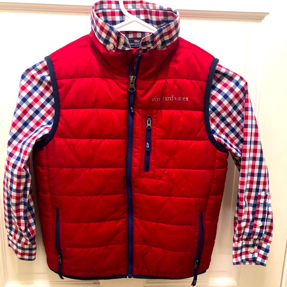 Boy’s Vineyard Vines Vest and Long Sleeve Shirt